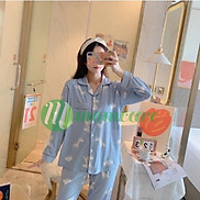 Pijama bầu sau sinh cho con bú ti - Đồ bộ ngủ Pizama bầu đẹp mặc nhà