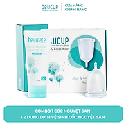 Bộ sản phẩm Cốc nguyệt san beUcup Silicol y tế Wacker Đức siêu mềm và dung