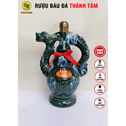 Đặc Sản Bình Định - Rượu Bàu Đá Thành Tâm BA BẦU Màu xanh rêu 650ml - OCOP