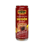 Combo 6 lon Cà Phê Sữa Đá Sài Gòn Uống Liền KING COFFEE - Lốc 6 lon