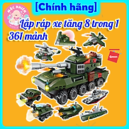 Đồ chơi lắp ráp xếp hình kiểu lego Qman 1803 - Chiến xa xe tăng lội nước