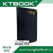 Sổ ghi chép Bìa Da Đen KTBOOK cao cấp KT 6 dày dòng kẻ ngang khổ 13 x 20