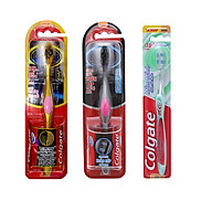 Combo Bộ 3 Bàn Chải Đánh Răng Gia Đình Colgate 360 Charcoal Gold + Colgate