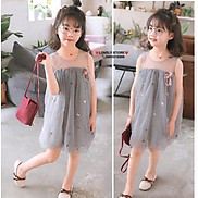 Váy Baby Doll cho bé gái. Váy đầm suông thêu hoa rơi đáng iu cho bé. Hàng