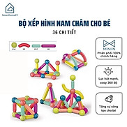 Bộ Xếp Hình Nam Châm 36 Chi Tiết Cho Bé, Đồ chơi Lắp Ráp Phát Triển Trí Tuệ