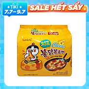 Lốc 5 Gói Mì Khô Gà Cay Samyang Vị Phô Mai 140g Gói