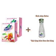 Combo 2 hộp trà Nestea vị vải & hương hoa lài 12 gói x 12g Tặng bình nhựa