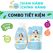 COMBO Nước giặt đồ sơ sinh Organic an toàn cho bé Lamoon Dạng Bình 750ml