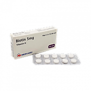 Combo 2 hộp Biotin 5mg - Vitamin H - Hộp 20 viên - Giảm mụn trứng cá