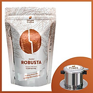 Combo Cà Phê Hạt Rang Robusta Honee Coffee 250g và Phin