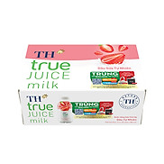 Thùng 24 chai Nước uống sữa trái cây TH True Juice Milk Dâu tự nhiên