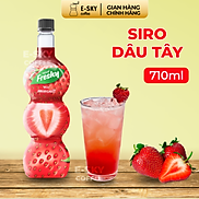 Siro Dâu Tây Freshy Strawberry Syrup Nguyên Liệu Pha Chế Trà Sữa Chai 710ml