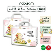 COMBO 2 Bịch Tã Bỉm Dán NABIZAM Magic Soft Cao Cấp Từ Sợi Bông Được Tuyển