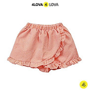 Chân váy bé gái 4LOVA chất thô cotton mềm mát hoạt tiết hoa nhí đáng yêu