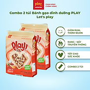 Combo 2 túi bánh gạo dinh dưỡng PLAY Let s play - Thanh gạo lứt ngũ cốc