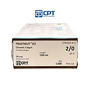 Chỉ phẫu thuật tự tiêu tan chậm CPT Trustigut C Chromic Catgut số 2 0 -