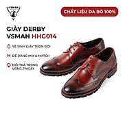 Giày Tây Nam Cột Dây Chính Hãng VSMAN Da Bò Cao Cấp - HHG014