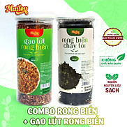 Combo Rong biển cháy tỏi 200g và Cốm gạo lứt rong biển 300g ăn liền Mailey