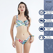 Đồ bơi nữ cao cấp dạng hai mảnh lưng thấp áo gọng - Floral - VS163_FLO