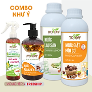 4 LOẠI Nước RỬA CHÉN BỒ HÒN Hữu Cơ Nha Đam Moleaf 1L