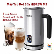 Máy đánh bọt sữa tự động 4 in 1 HiBREW M3, bọt sữa nóng và lạnh đều được