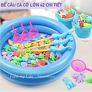 ĐỒ CHƠI CÂU CÁ 42 CHI TIẾT COLORFUL MAGNETIC FISHING TOYS SET CÓ GẮN NAM