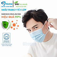 Khẩu Trang y tế 4 lớp màu xanh - hộp 50 cái