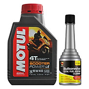 Combo Nhớt Motul Scooter Power Le 5W40 800ml Và Chai Phu Gia Xăng Bullsone