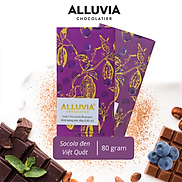 Socola Đen Alluvia 70% Cacao nhân Việt Quất Thanh Lớn 80 gram, Nguyên Chất