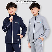 Bộ nỉ thể thao bé trai Bigfox Miss Meow size đại thu đông ấm áp style Hàn