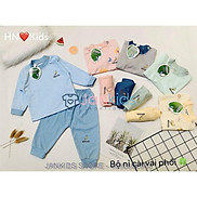 Bộ quần áo dài tay thu đông cao cấp HNKids chất nỉ