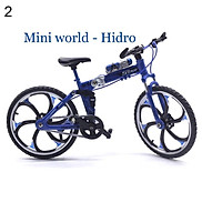 Mô hình xe đạp mini bằng sắt dùng cho búp bê BJD tỉ lệ 1 8, Baboliy