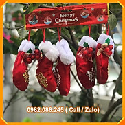 Giày Ủng Đựng Quà Giáng Sinh Có Dây Treo Trang Trí Cây Thông Noel vpp