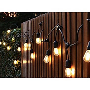 Đèn dây thả Led cafe, Trà chanh, 8m 15 bóng. Dùng bóng đui xoáy E27