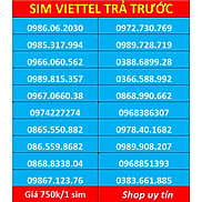 Sim Viettel số đẹp - hàng chính hãng - Đăng kí chính chủ