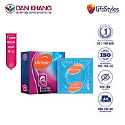 Bao Cao Su LifeStyles Mixed Berry Hương Dâu 3 Mùi Cao Cấp Hộp 3 bao