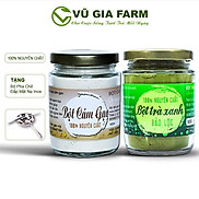 Bột Trà Xanh + Bột Cám Gạo Nguyên Chất Vũ Gia 100g hũ