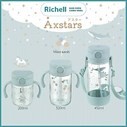 Bình ống hút AXSTARS Richell Nhật Bản 320ml chống sặc cho bé từ 7 tháng