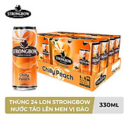 Thùng 24 lon nước táo lên men Strongbow Vị Đào 330ml lon