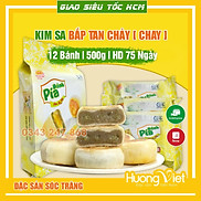 Bánh pía kim sa BẮP tan chảy 500g, bánh pía kim sa chay không trứng muối