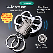 Móc khoá KHẮC TÊN SDT xoay đa năng 5in1 móc chìa khóa xoay Spinner thép ko