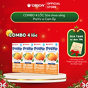 COMBO 4 Lốc 4 hộp Sữa Chua Uống ORION ProYo vị Cam Ép 180ML