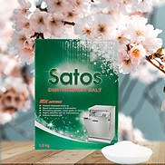 Kèm que thử nước cứng - Muối rửa bát Satos 1.5kg độ tinh khiết 99.4% hạng