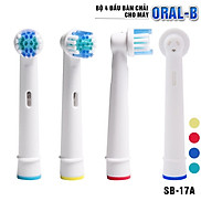 Bộ 4 đầu bàn chải điện cho máy Braun Oral B, SB-17A Làm sạch khoang miệng