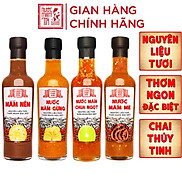 Combo 4 chai nước chấm pha sẵn Mắm nêm, Nước mắm chua ngọt, Nước mắm gừng,