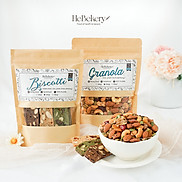 Combo 250g Granola + 250g Biscotti 3 Vị Ăn Kiêng Không Đường HEBEKERY