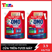 MỚI COMBO 2 Túi Nước Giặt OMO Matic Cửa Trên Đỏ 3.9kgX2