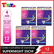 COMBO 6 G&oacutei Băng vệ sinh Diana Si&ecircu thấm Supernight 35cm 12