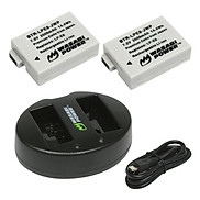Bộ 2 Viên Pin Và Sạc Đôi Wasabi E8 Cho Canon 550D 600D 650D 700 Hàng Nhập