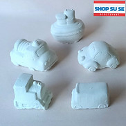 Đồ chơi tô tượng thạch cao. Cao khoảng 4 cm. Combo 3 tượng